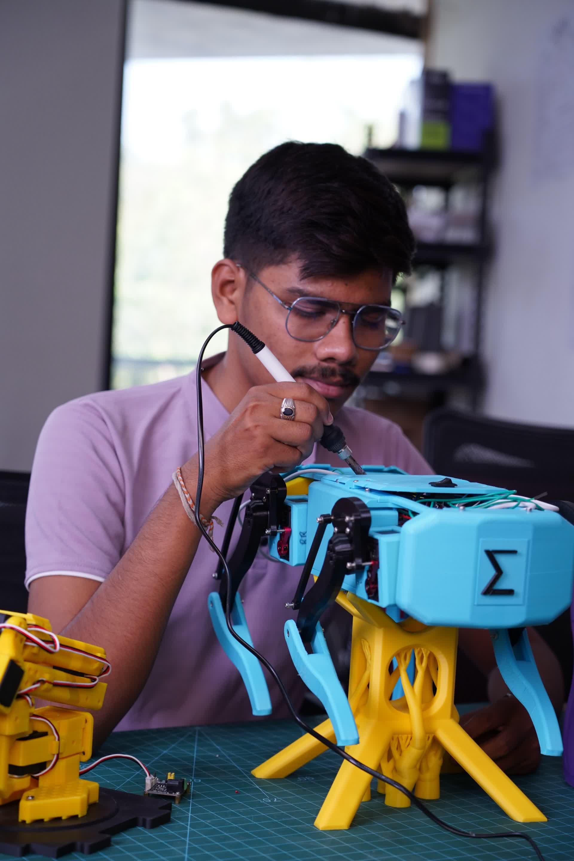 Resident Robotics — students at work