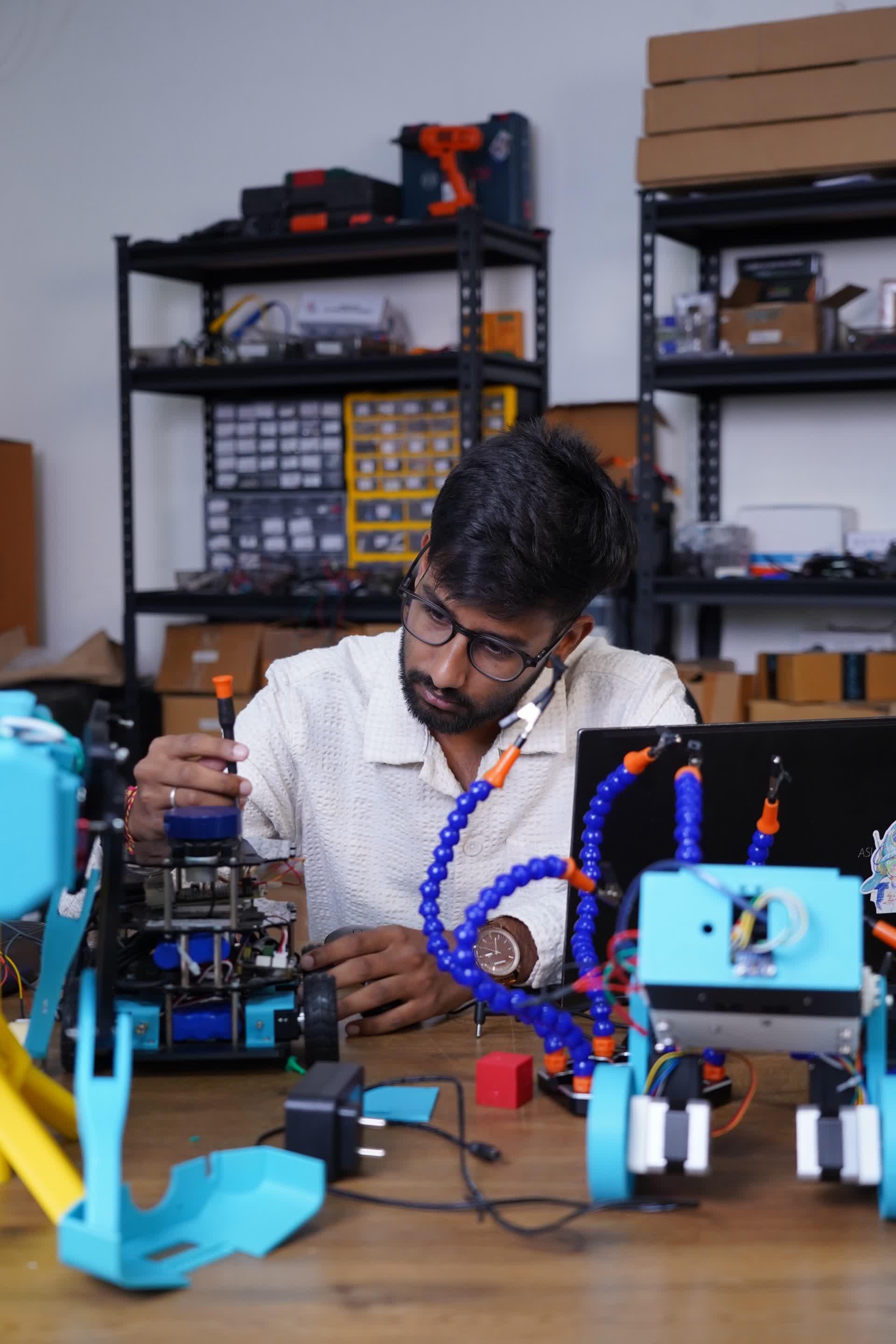 Resident Robotics — students at work