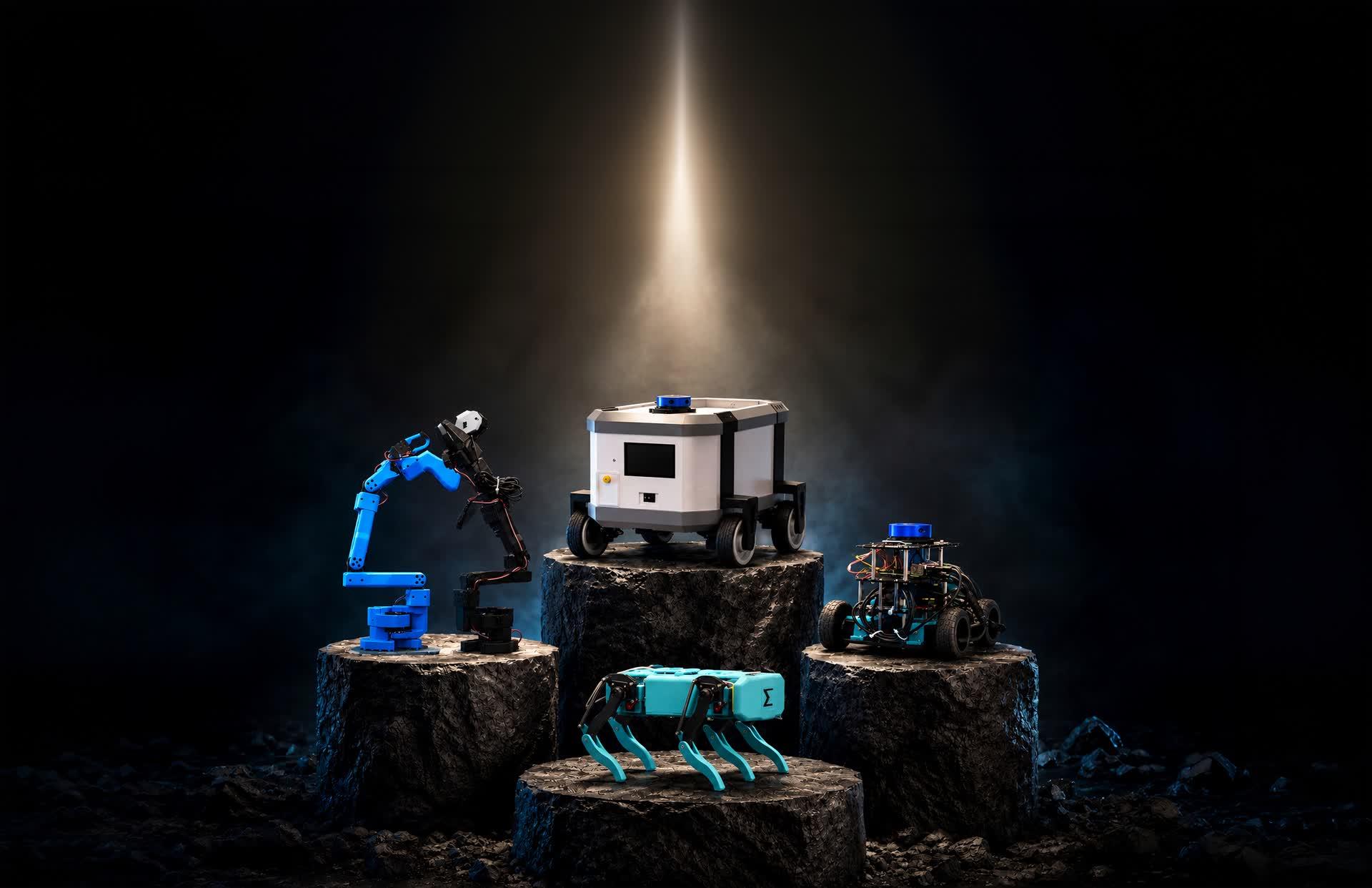 The Resident Robotics line-up — built in-house