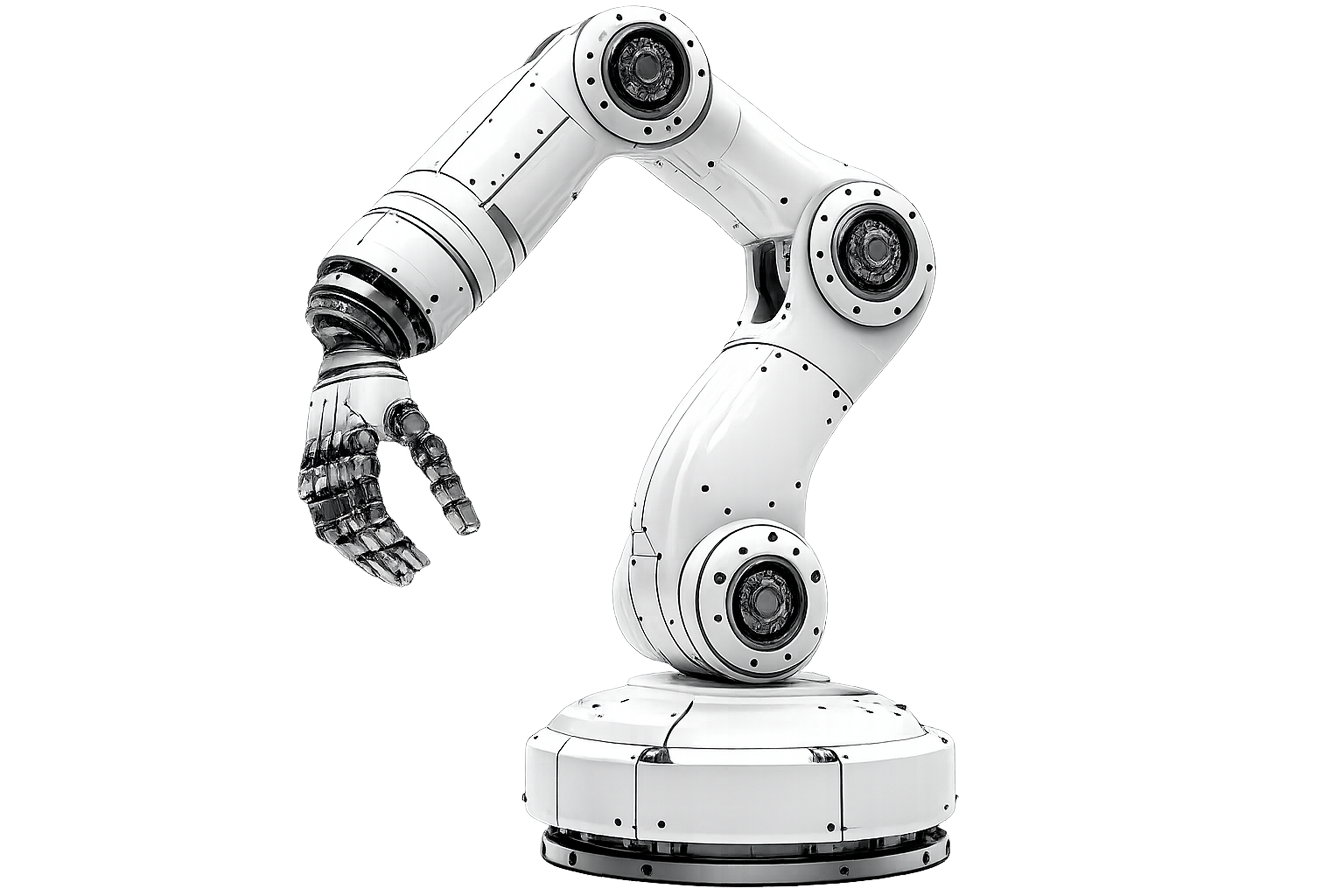 Industrial robotic arm used in robotics programs