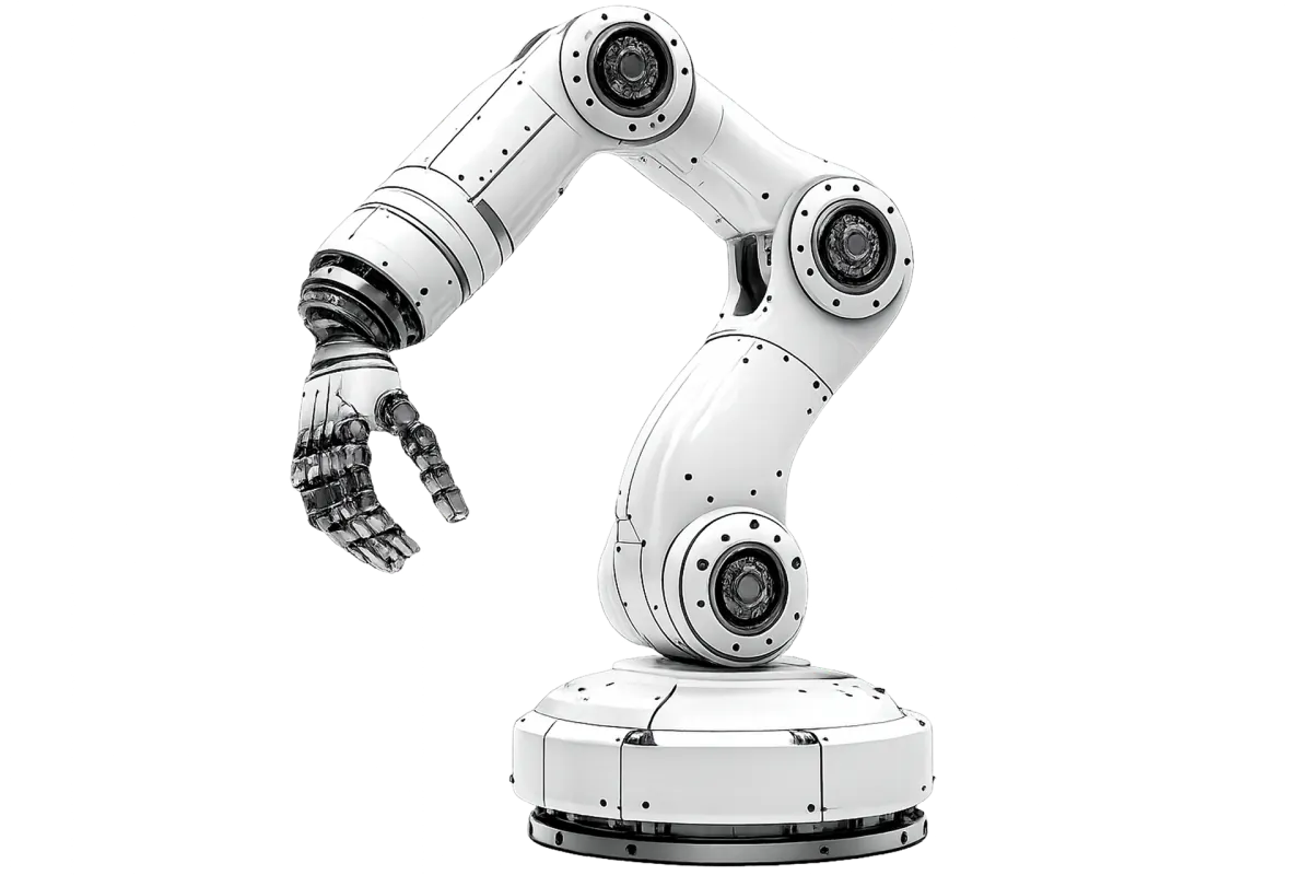 Industrial robotic arm used in robotics programs