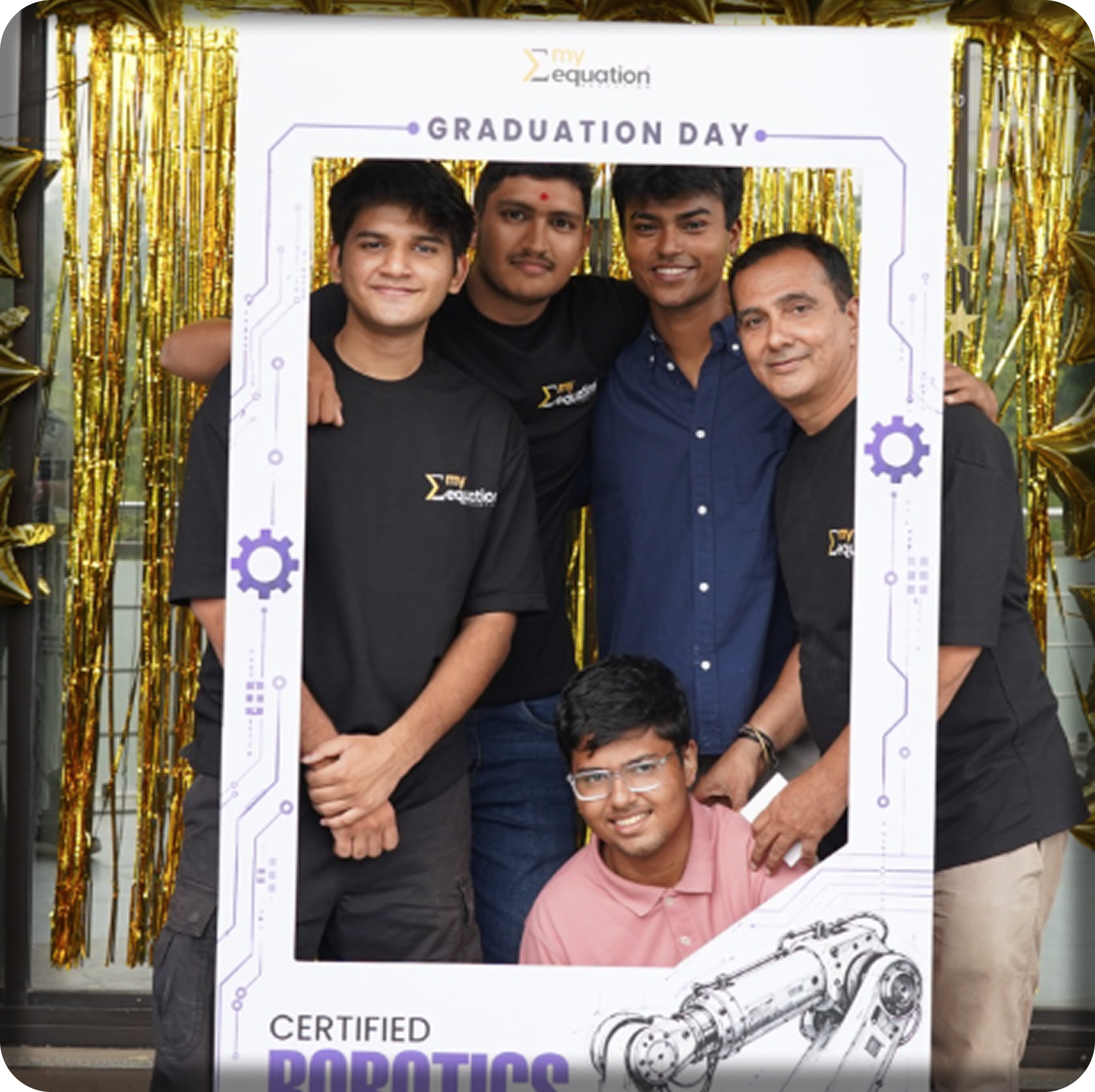 Students celebrating on Graduation Day at myEquation
