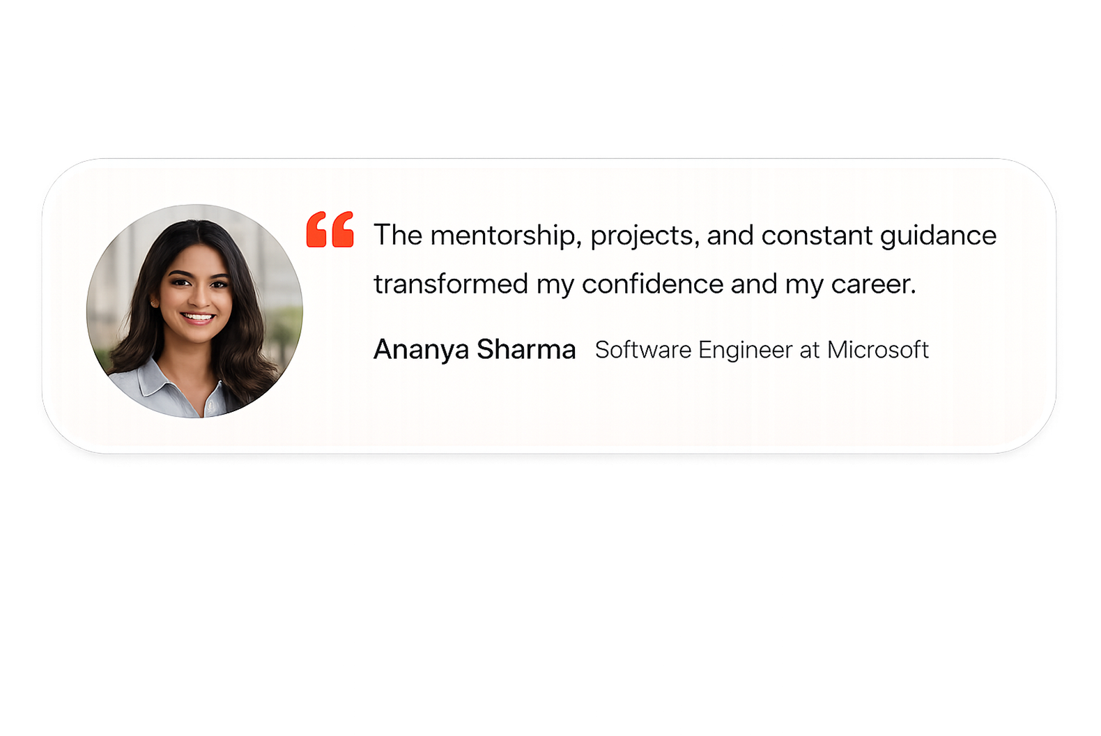 Ananya Sharma testimonial