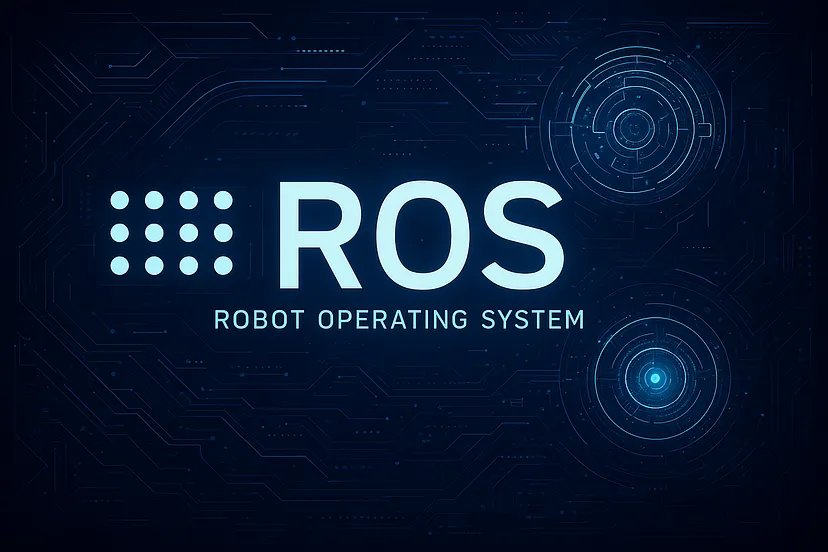 A robot arm working alongside software running the Robot Operating System